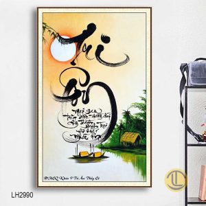 10+ Mẫu tranh thư pháp ấn tượng