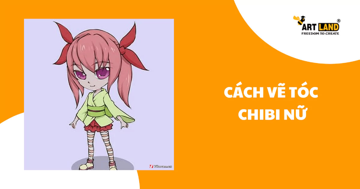 Phác thảo hình dáng đầu cho nhân vật chibi nữ