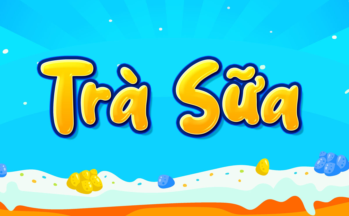 Font chữ TH Cartoon 7 Việt hóa với dáng chữ tròn mập mềm mại