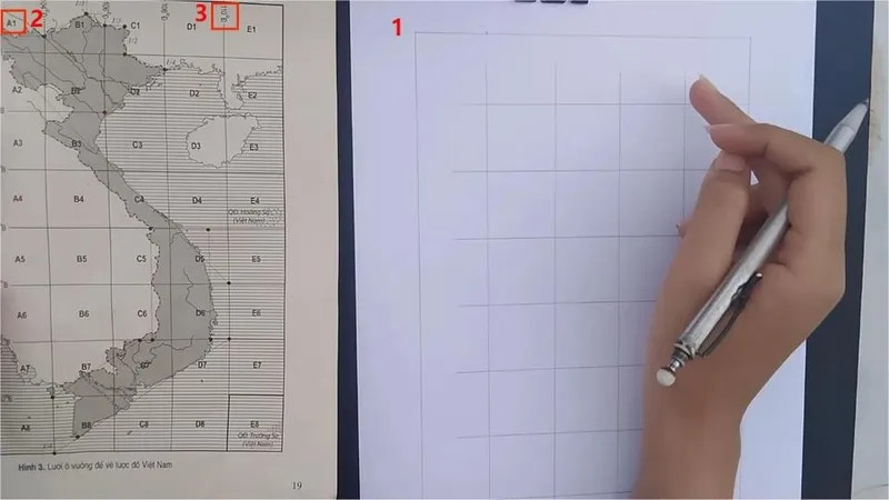 Phác thảo khung và hình dáng cơ bản của bản đồ Việt Nam