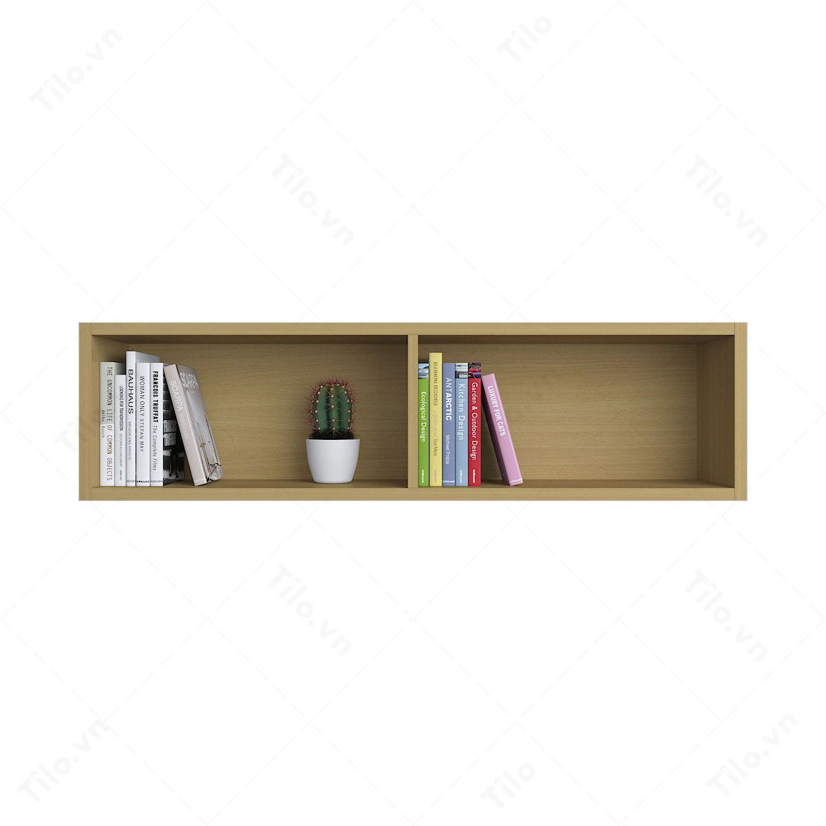Mẫu kệ treo tường K_12.3_02V màu trắng, thiết kế nhỏ gọn, tối ưu không gian học tập.