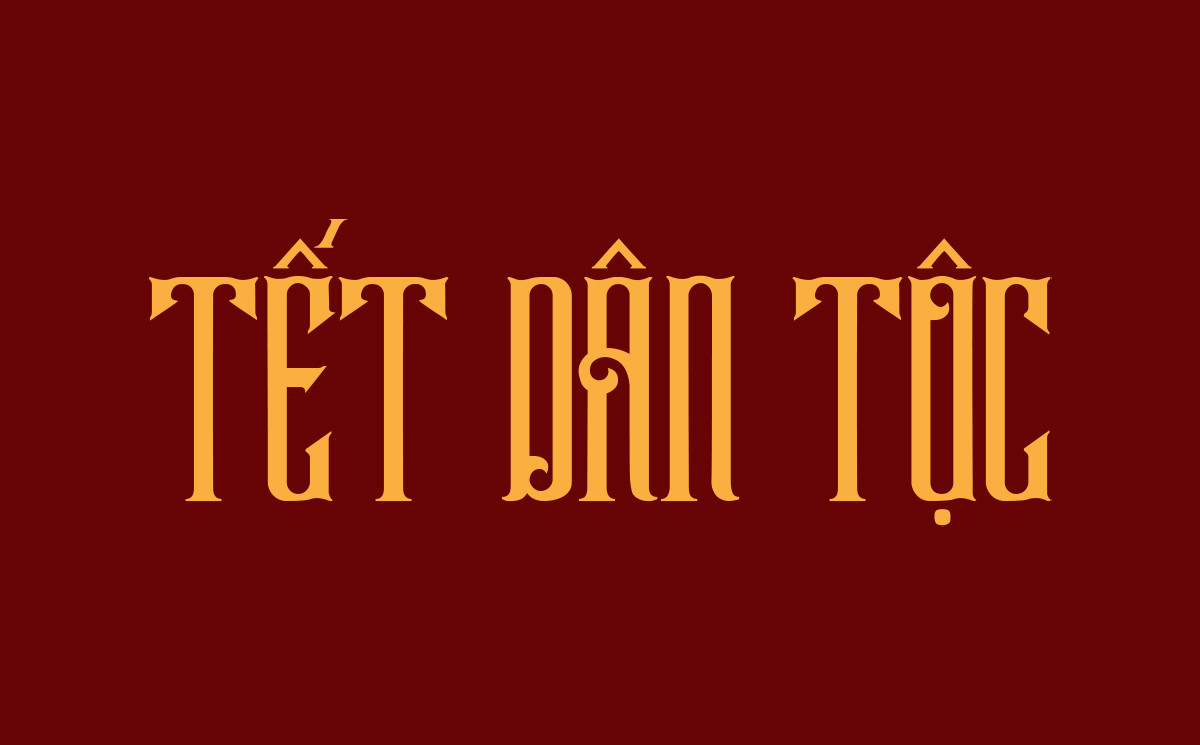 Thiết kế typo Tết kết hợp nhiều kiểu chữ tạo hiệu ứng bắt mắt
