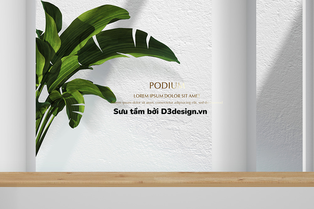 Bục trưng bày sản phẩm 3D màu hồng pastel với các bậc thang tối giản