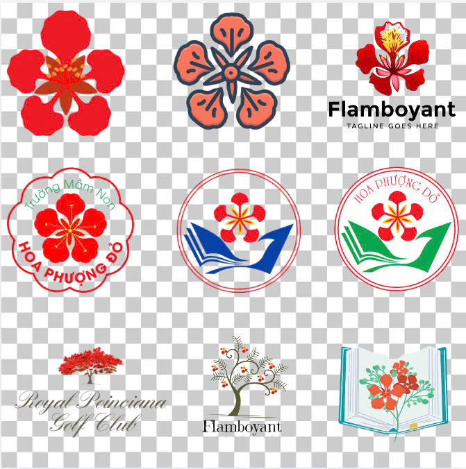 Logo hoa phượng PNG tách nền