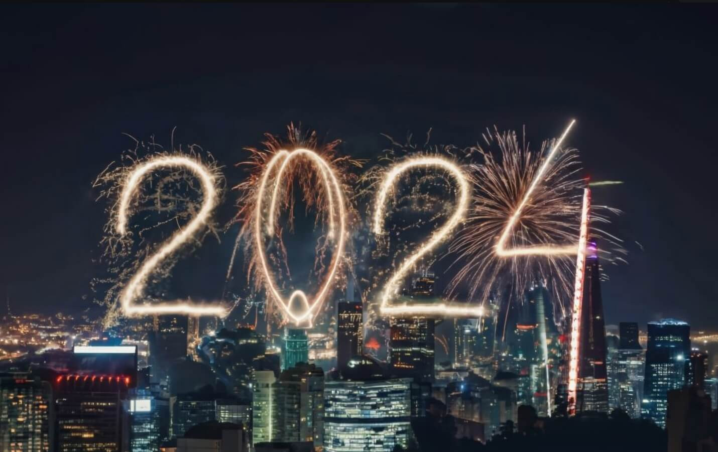 Pháo hoa xếp hình số 2024 chuyên nghiệp