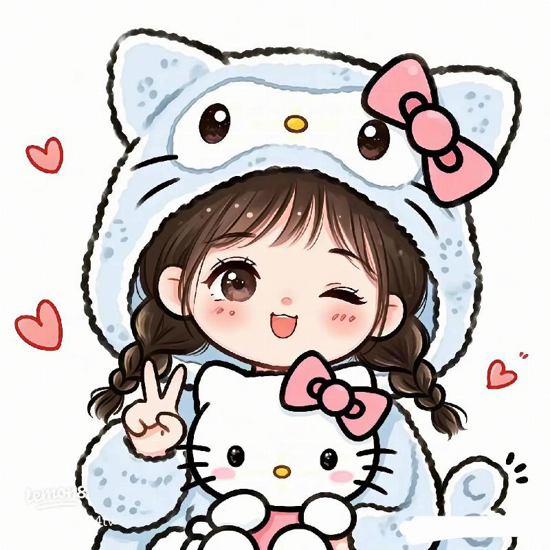 Mẫu ảnh đại diện Hello Kitty phong cách pastel nhẹ nhàng và tinh tế cho bạn nữ