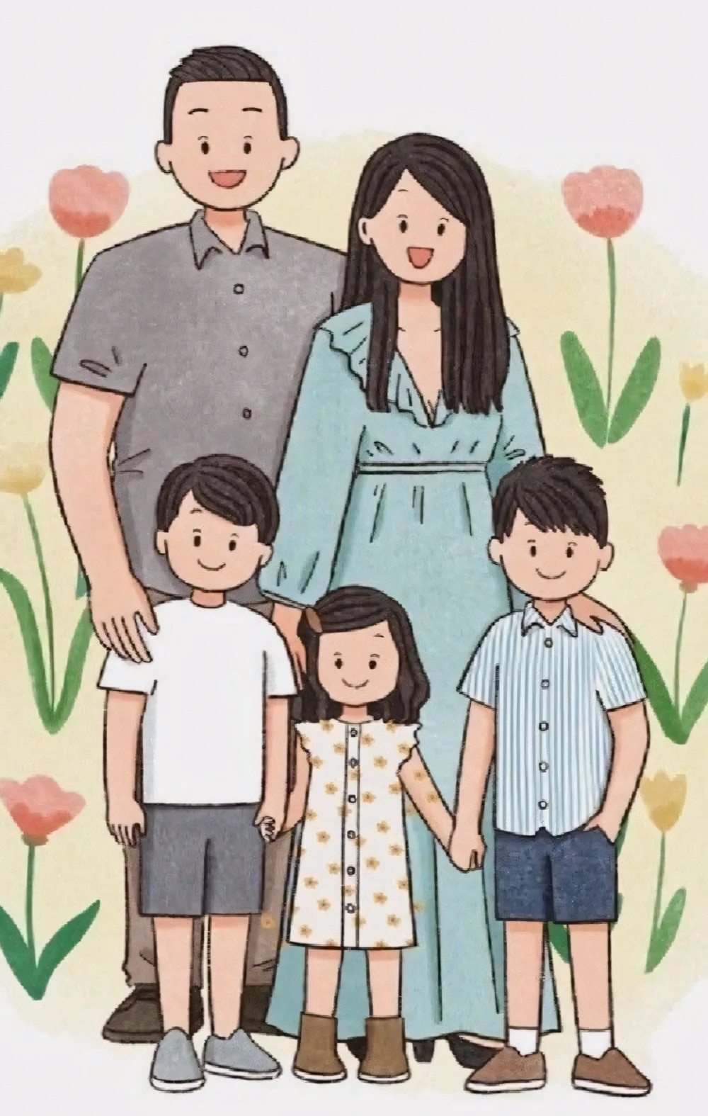 Gia đình ba người tạo dáng dễ thương cùng biểu cảm hài hước