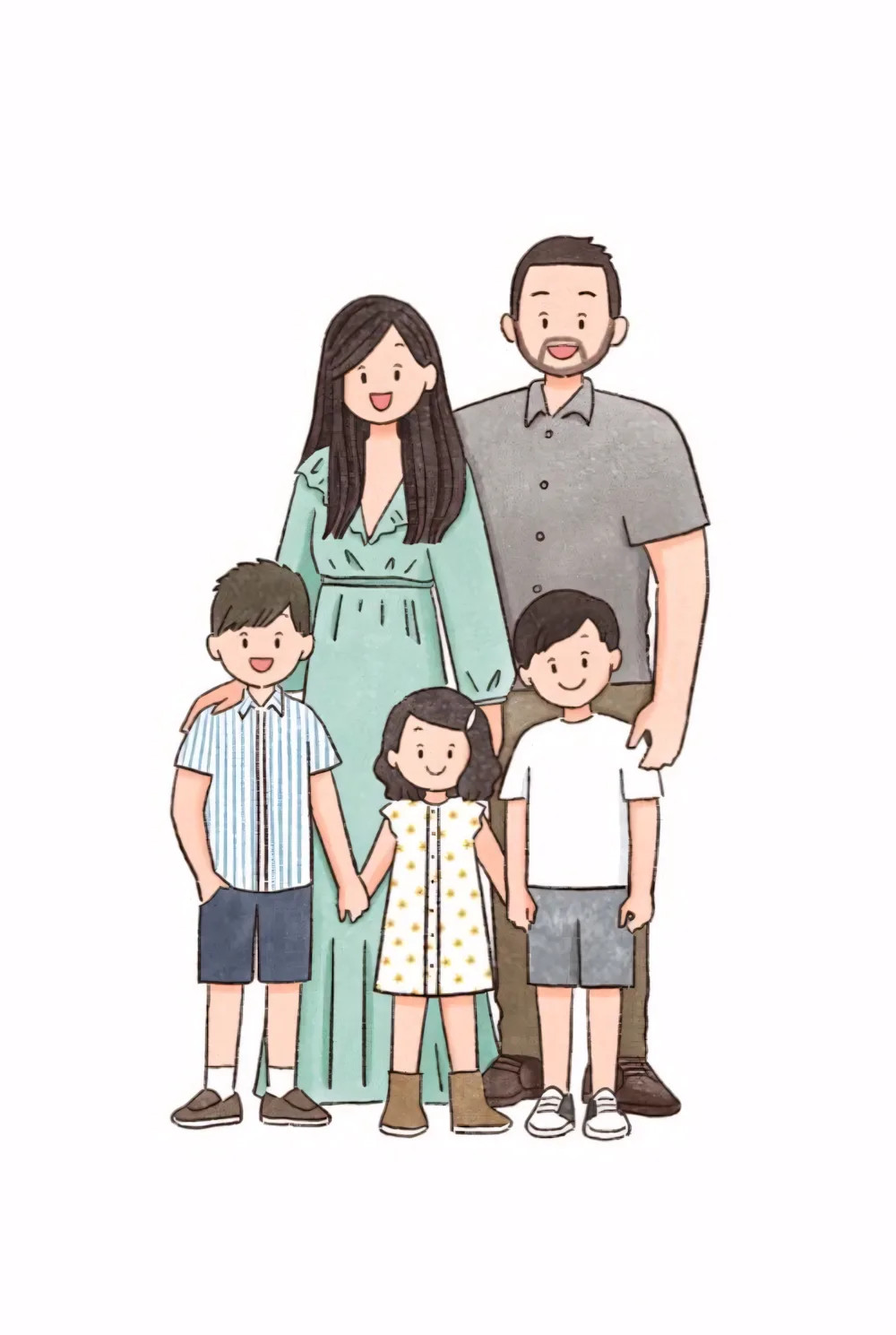 Gia đình chụp ảnh tại studio với ánh sáng được sắp xếp kỹ lưỡng