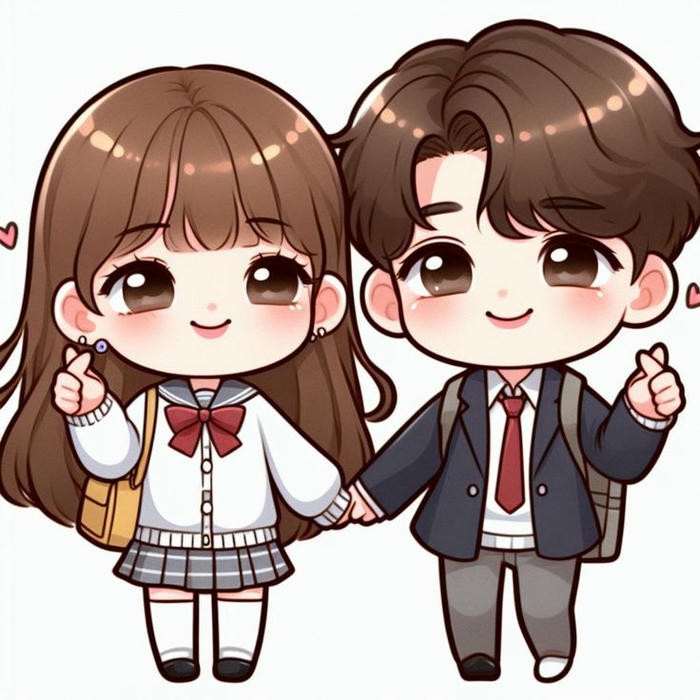 Học sinh chibi phong cách ngộ nghĩnh với biểu cảm hài hước