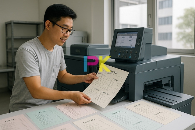 Bộ mẫu menu đẹp file Word miễn phí được in thử tại Xưởng In Phan Khôi TP.HCM