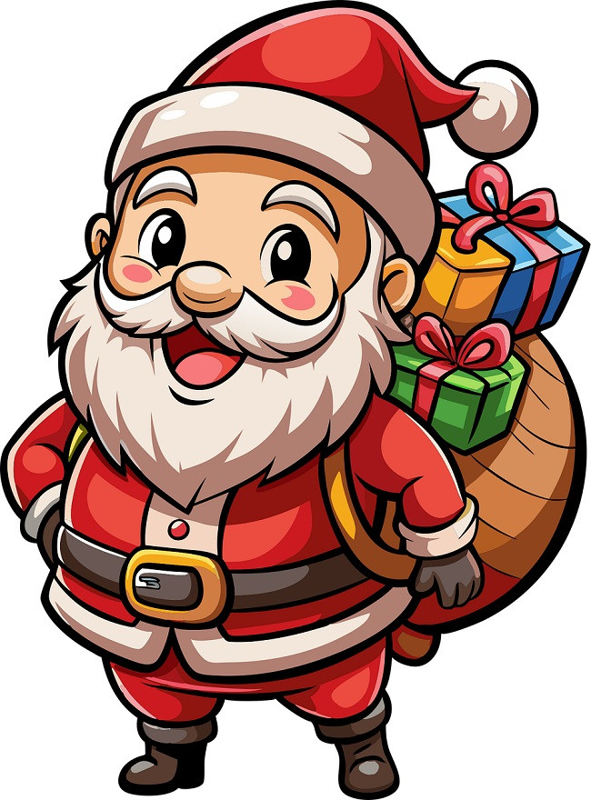 ảnh ông già noel phát quà