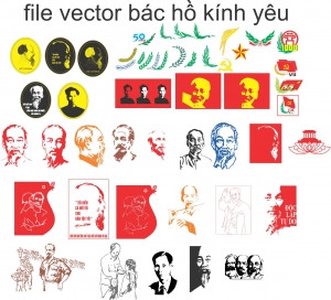 Chân dung Chủ tịch Hồ Chí Minh trong thiết kế vector