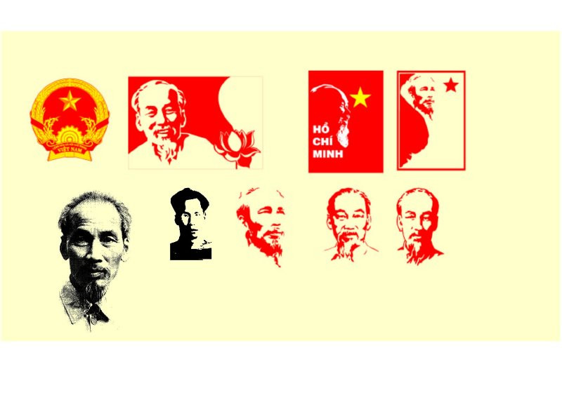 Chân dung Chủ tịch Hồ Chí Minh được thiết kế dưới dạng vector