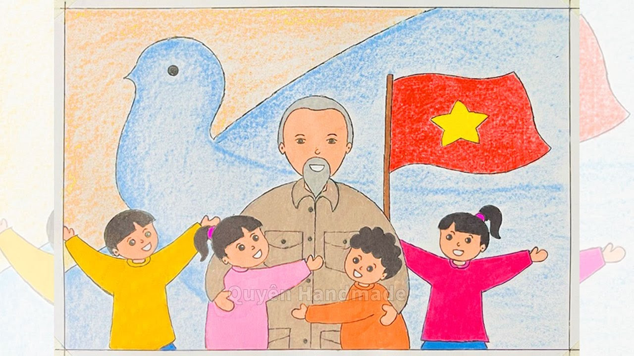 Bác Hồ ân cần bên các em thiếu nhi, một biểu tượng của tình yêu thương và hòa bình