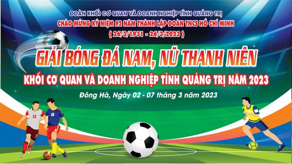 Backdrop cho giải bóng đá cộng đồng
