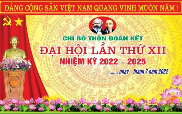 In ấn backdrop đại hội đảng giá rẻ