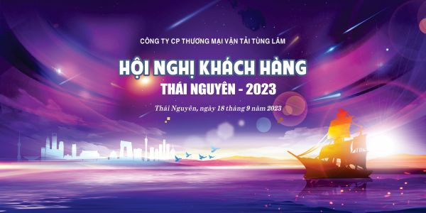 Backdrop hội nghị khách hàng với thiết kế sang trọng