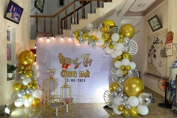 Mẫu backdrop lễ mừng thọ đẹp
