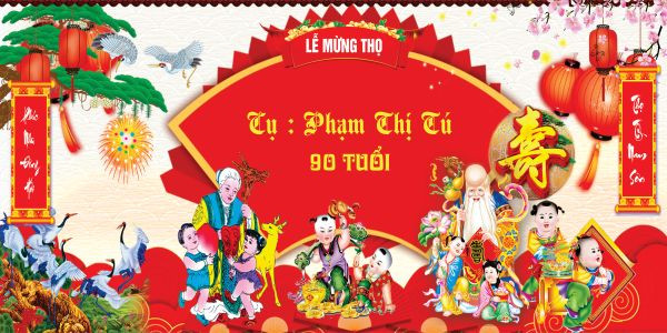 Mẫu backgroud lễ mừng thọ in PP