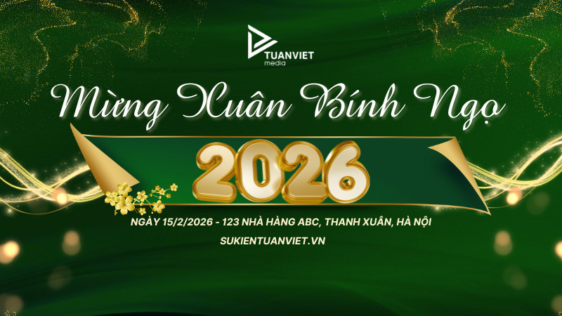 Backdrop tiệc tất niên