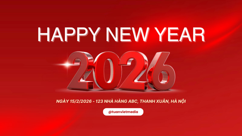 Backdrop tiệc tất niên đẹp 2025