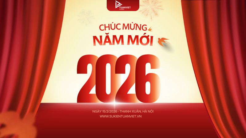 Backdrop tất niên đẹp