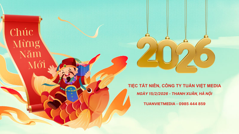 Backdrop tiệc tất niên