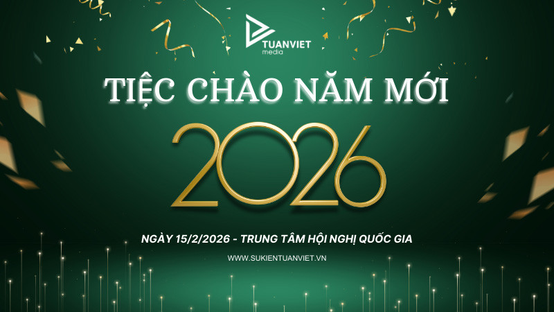 Backdrop tiệc tất niên 2025
