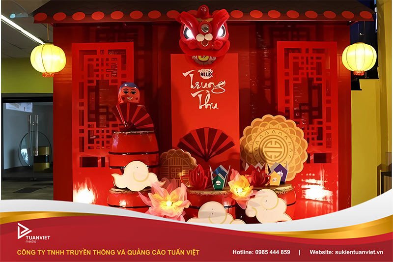 Background Trung thu mang đậm màu sắc mùa lễ hội