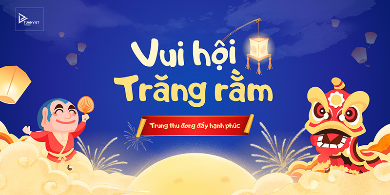 Backdrop Vui Hội Trăng Rằm