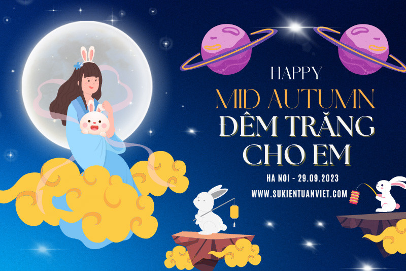 Khi trang trí background trung thu cần chú ý đến sự sáng tạo