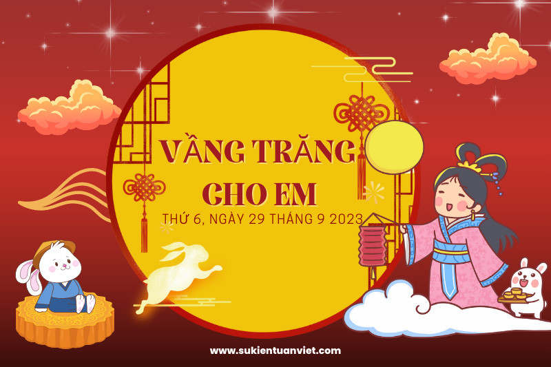 Mẫu background Tết Trung thu với những họa tiết dễ thương và thu hút các bé