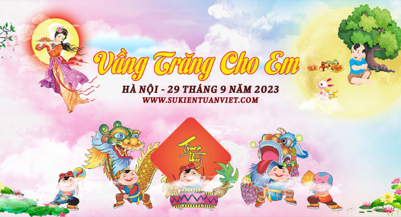 Mẫu background trung thu đẹp mắt với nhiều chi tiết
