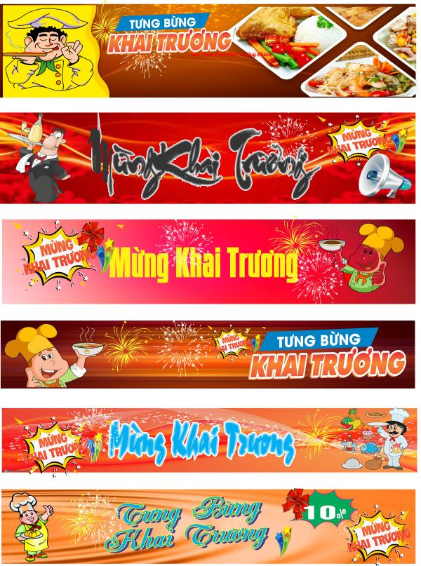 Thiết kế băng rôn khai trương theo yêu cầu