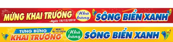 Băng rôn khai trương nhà hàng