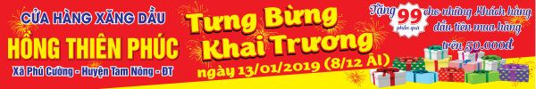 Băng rôn khai trương khuyến mãi cửa hàng
