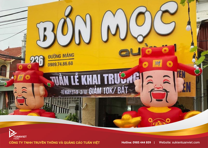 Lưu ý quan trọng khi thiết kế băng rôn khai trương quán ăn