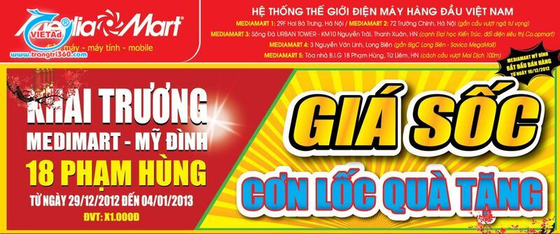 Mẫu băng rôn khai trương, khuyến mãi 5
