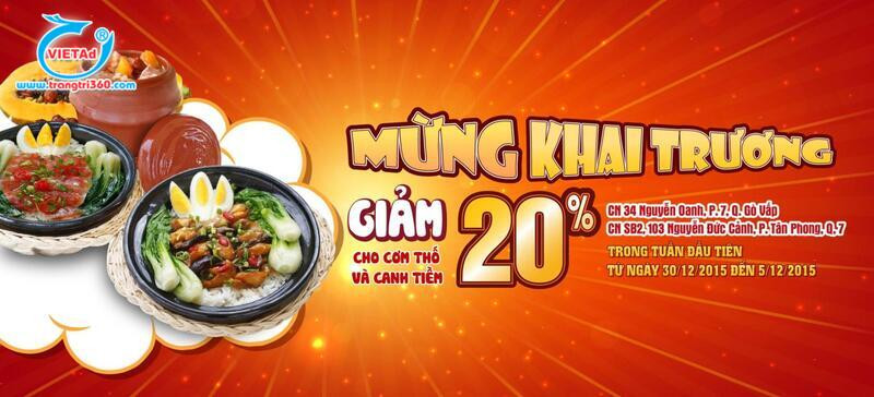 Mẫu băng rôn khai trương, khuyến mãi 4