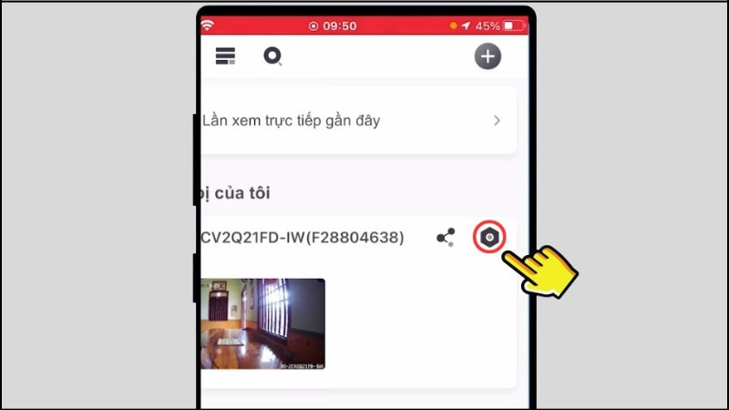 Nhấn chọn vào biểu tượng cài đặt