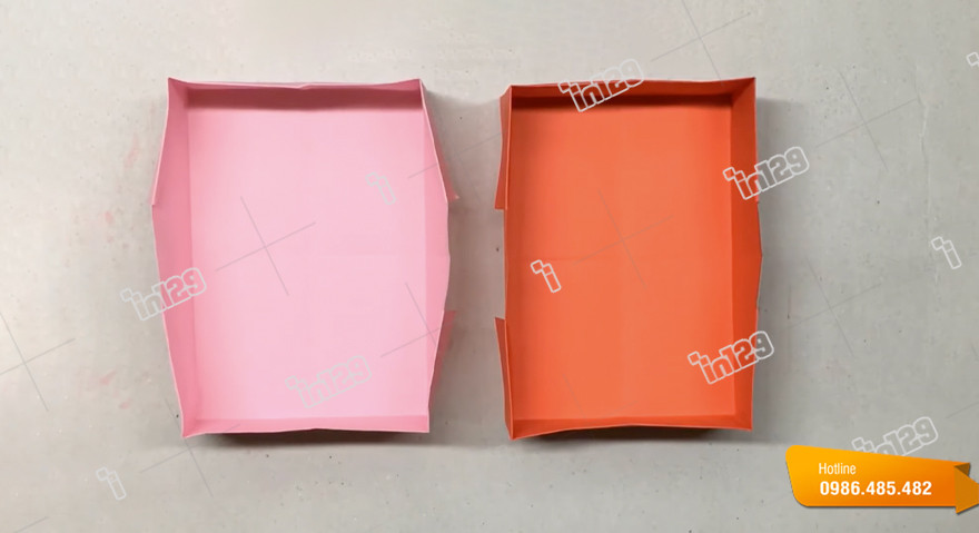 Chiếc hộp hình chữ nhật hoàn chỉnh được gấp từ giấy A4