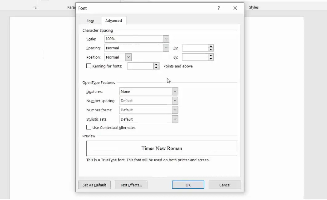 Thao tác thay đổi font và kích cỡ chữ trong Microsoft Word khi định dạng văn bản
