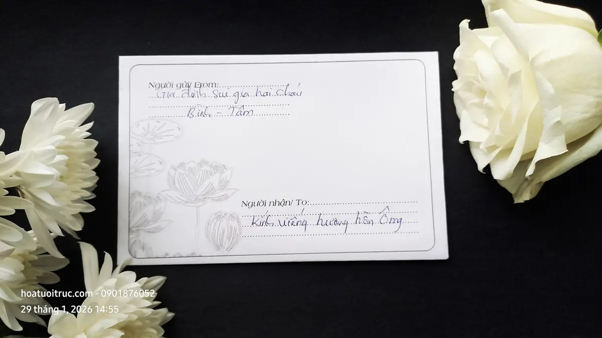 Mẫu cách viết phong bì phúng điếu đám tang thông gia sui gia chuẩn lễ nghĩa Việt Nam