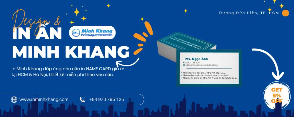 Mẫu card visit cá nhân với thiết kế hiện đại, bố cục rõ ràng