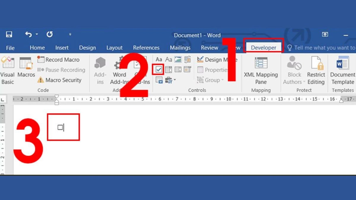 Chèn checkbox trong Word và sử dụng dấu tick tương tác
