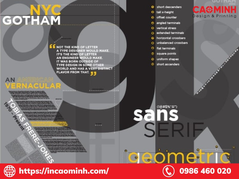 Font chữ menu Gotham
