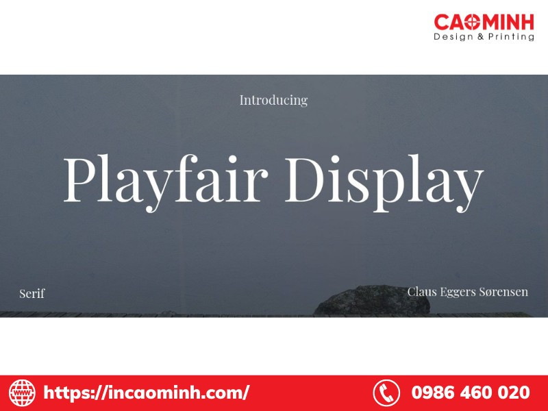 Font chữ menu Playfair Display