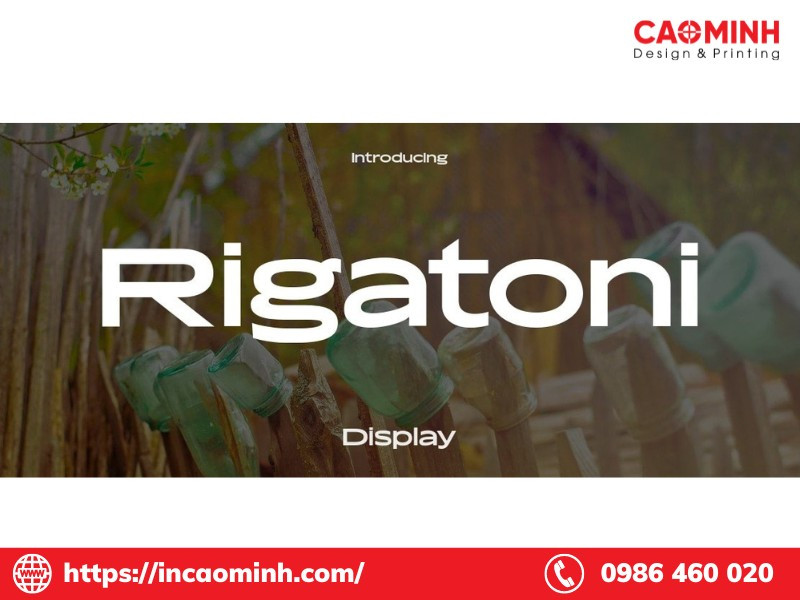Font chữ menu Rigatoni