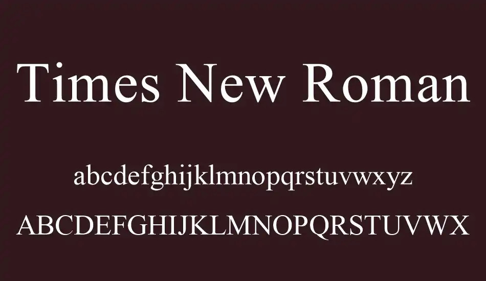 Font chữ Times New Roman được sử dụng trong văn bản hành chính theo tiêu chuẩn Việt Nam