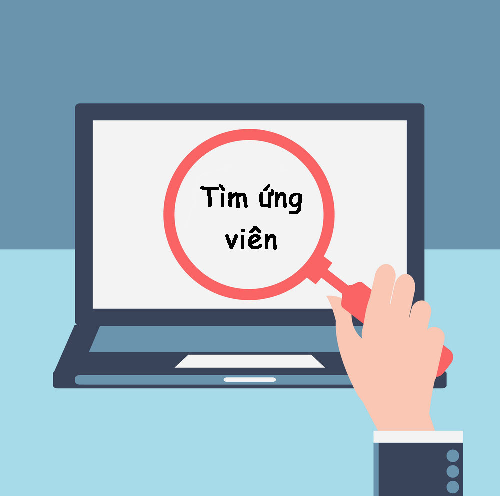 Hình ảnh vui nhộn với nhân vật hoạt hình cho vị trí tuyển dụng